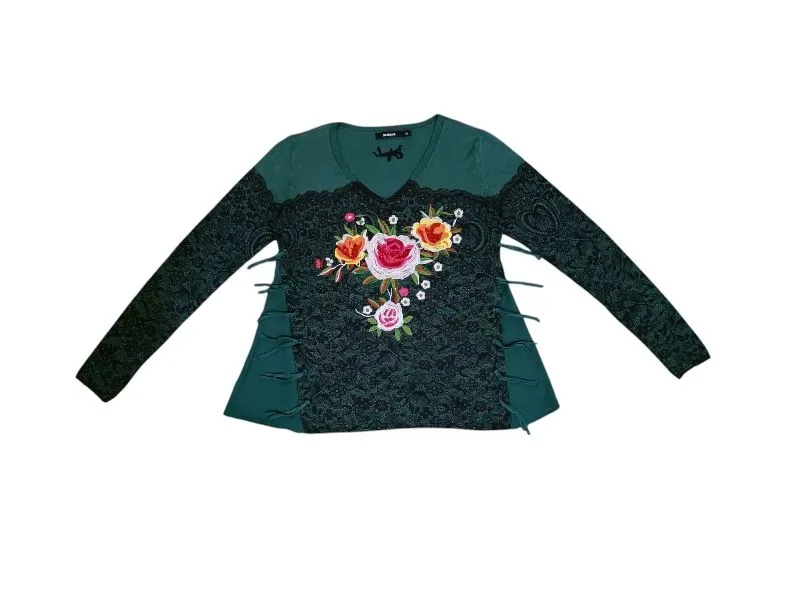 Desigual V-Neck Pullover Jumper Sweater Women's photo 1
