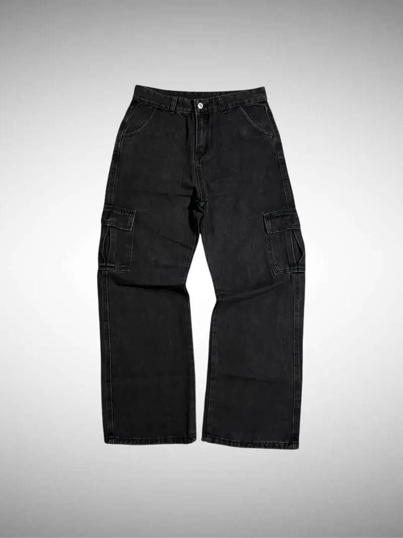 Cargo baggy jeans Black celana cargo hitam photo 1