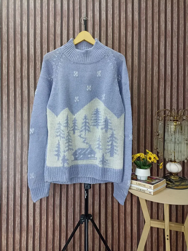 Casual Sweater Wanita purple photo 1