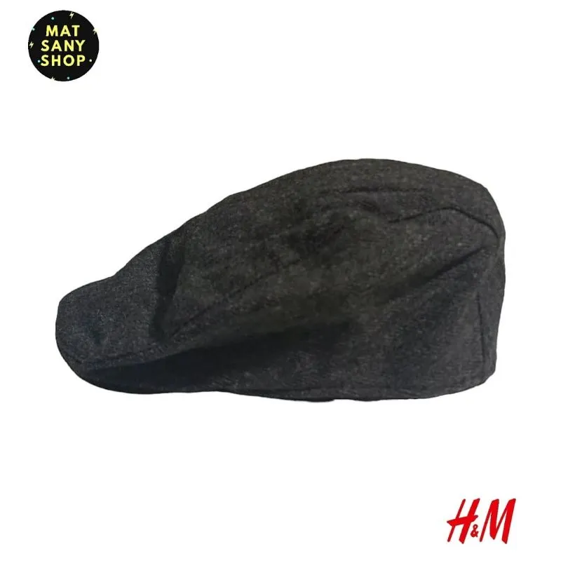 Topi Flat Cap FlatCap Newsboy News Boy H&M Wool Vintage Peak