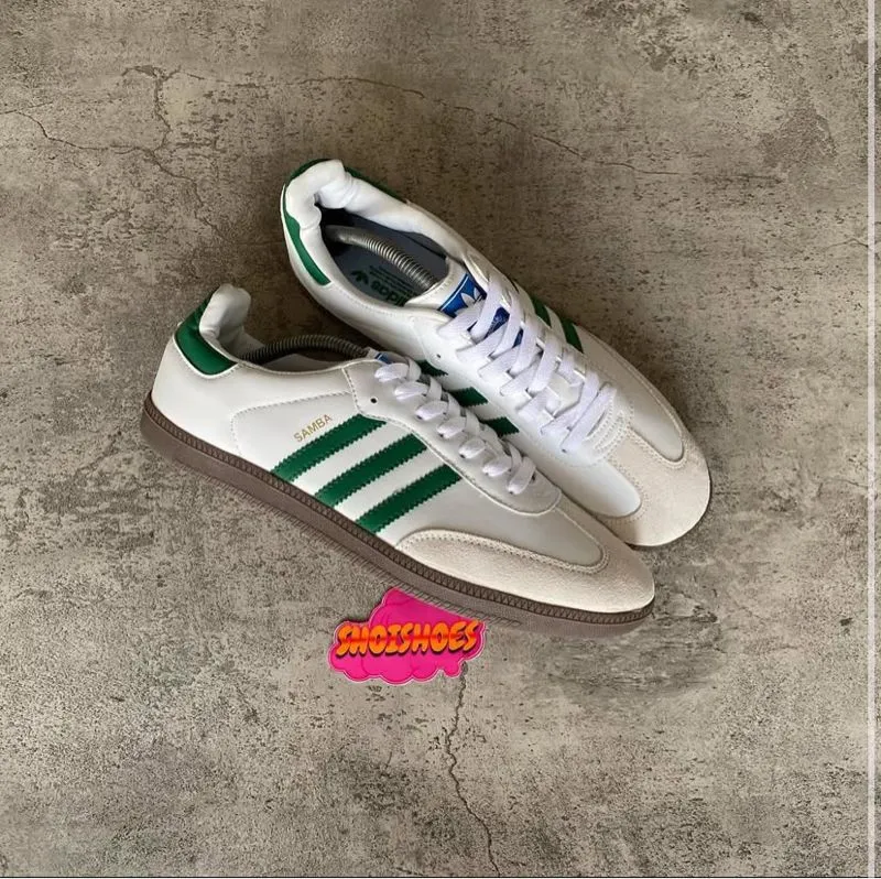 SEPATU ADIDAS SAMBA OG WHITE GREEN SIZE 45 (29 CM) photo 1