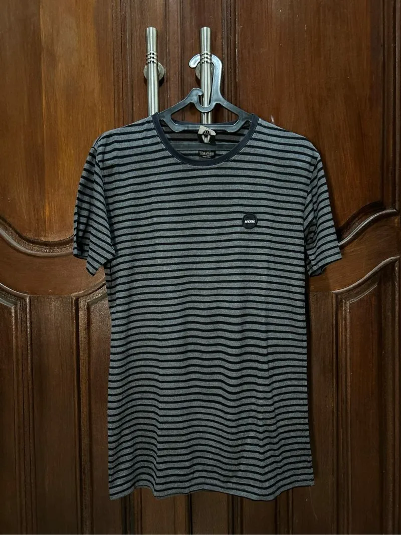 T-Shirt Stripe Black & Grey photo 1