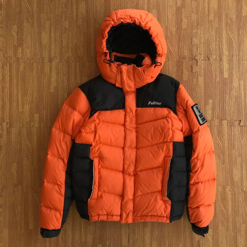 Gorpcore Sportswear Puffer jacket Pria orange Preloved