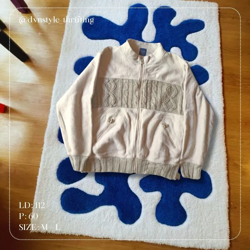 Knit Jacket Wol Asli Premium Wanita Pria jaket rajut tebal photo 1
