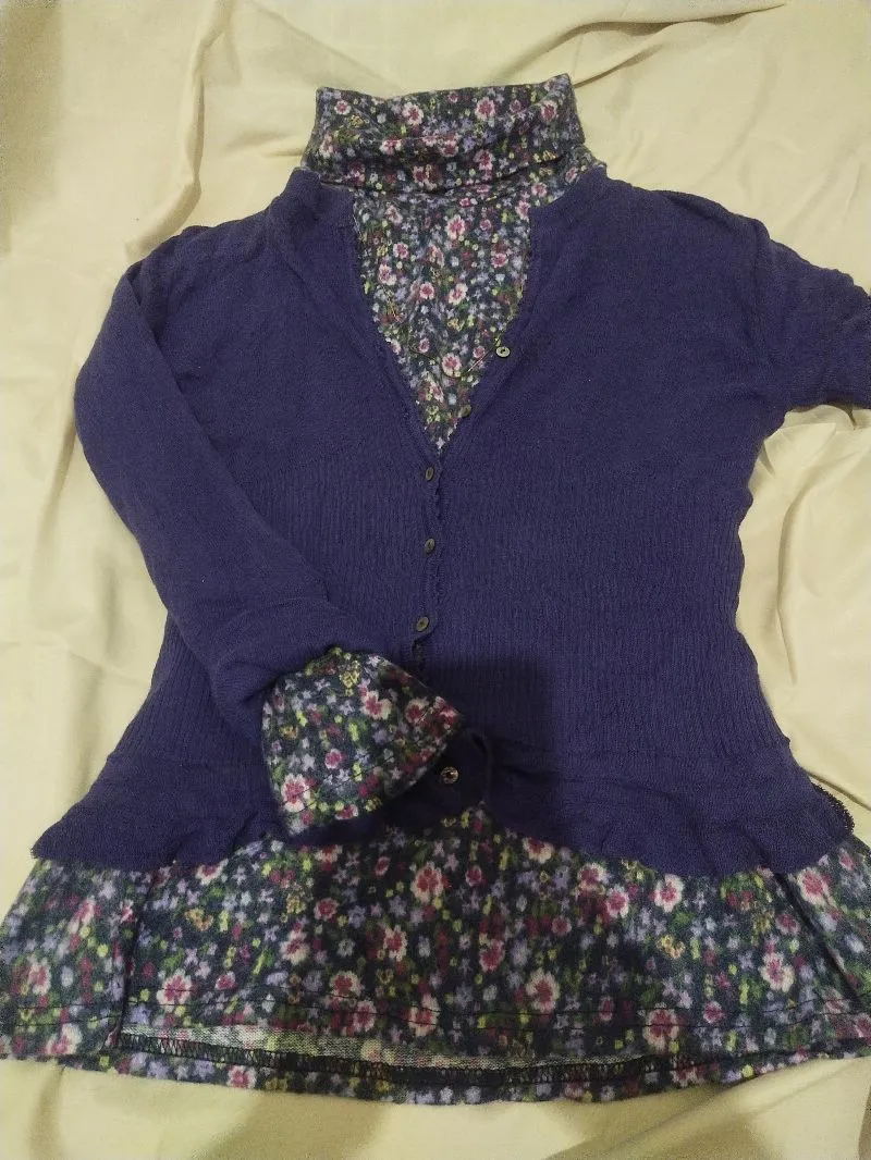 Oneset flower inner + outer vintage purple photo 1