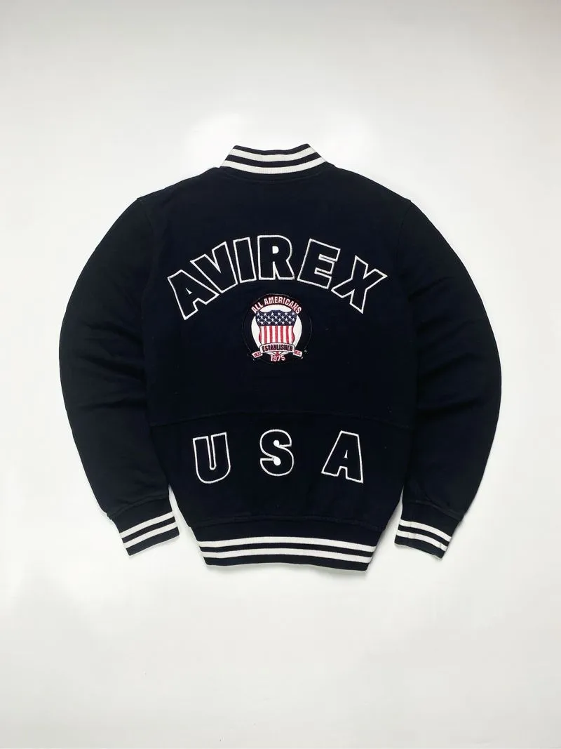 Avirex Usa American Flag Embroidery Logo Varsity Jacket photo 1