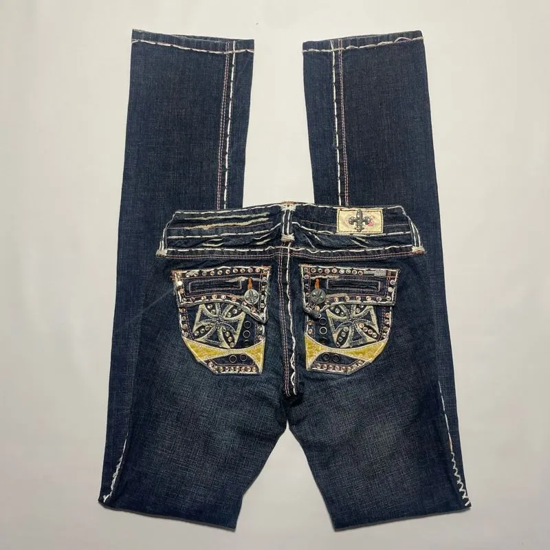 Laguna Beach Low Waist Jeans Size 27-28 Full Beads photo 1
