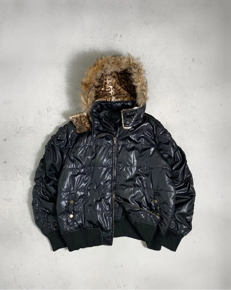 Fur padded jacket cornflake y2k photo 1