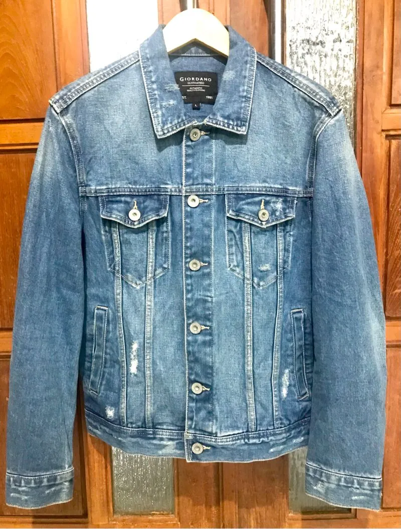 Giordano Ripped Trucker Denim Jacket photo 1