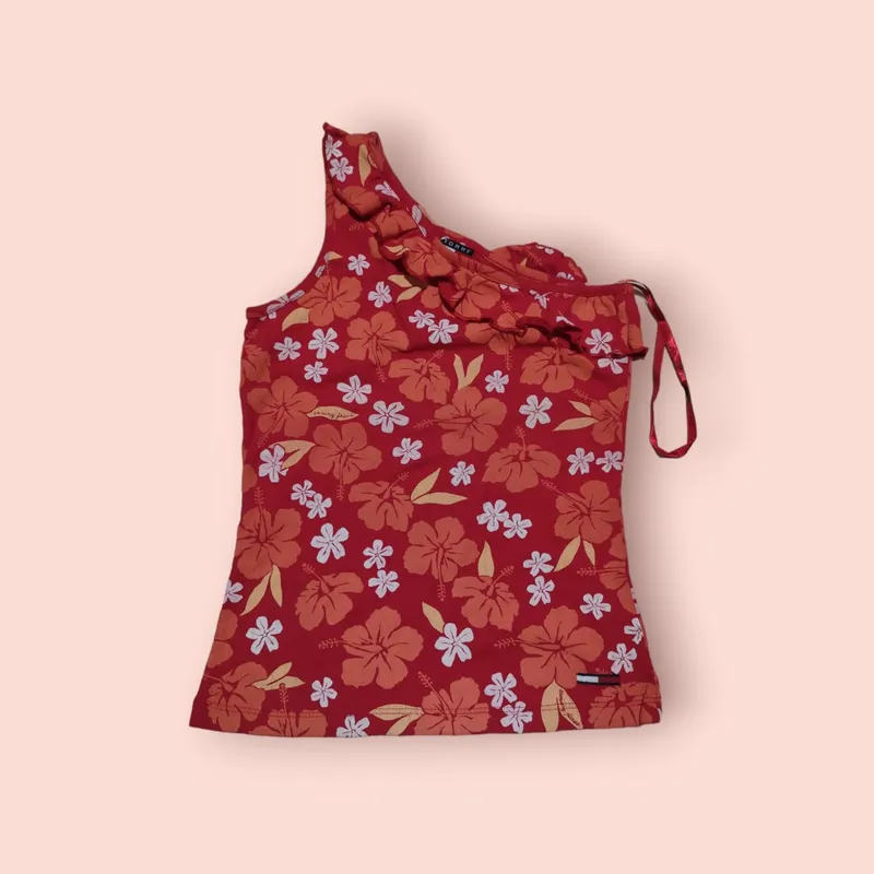 Luxury Minimalist Cami top Wanita multicolor red photo 1
