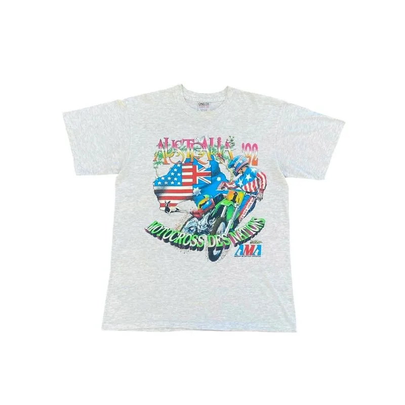 Vtg 90s Australia MotocrossDes Nations tshirt photo 1