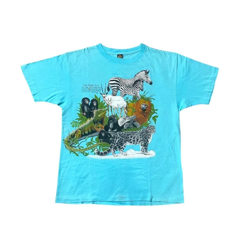 Vtg 80s San Diego Zoo Animal tshirt photo 1