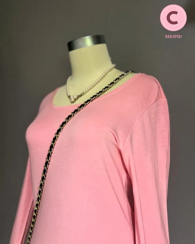 Casual T-shirt Wanita pink photo 1