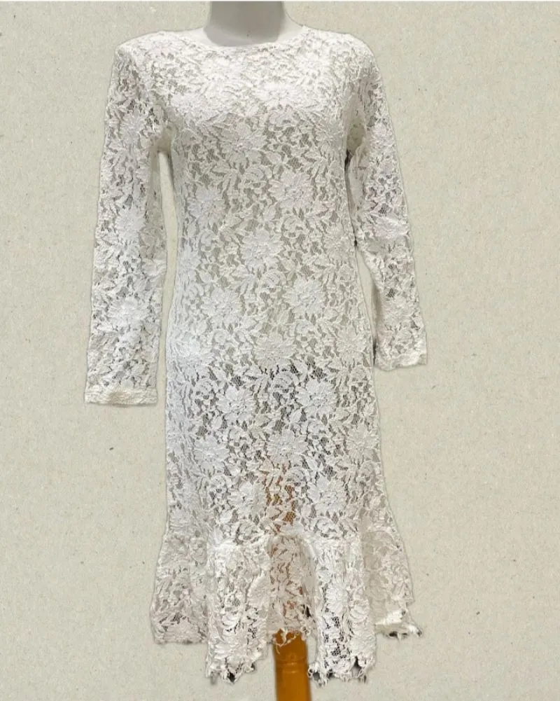 White Brukat Dress photo 1
