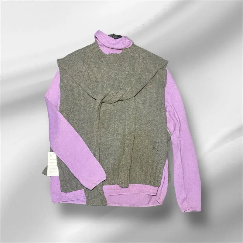 Cozy Vibes Sweater & Cardigan Wanita Purple Gray photo 1