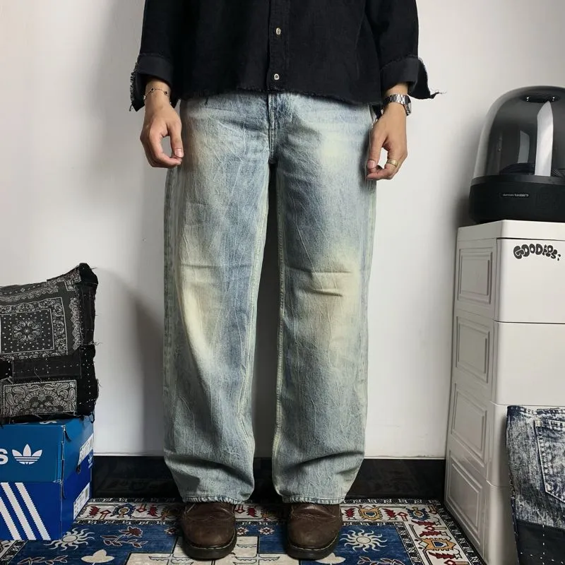(Size 32) Mod9 Retro Ashed Blue Baggy Jeans photo 1