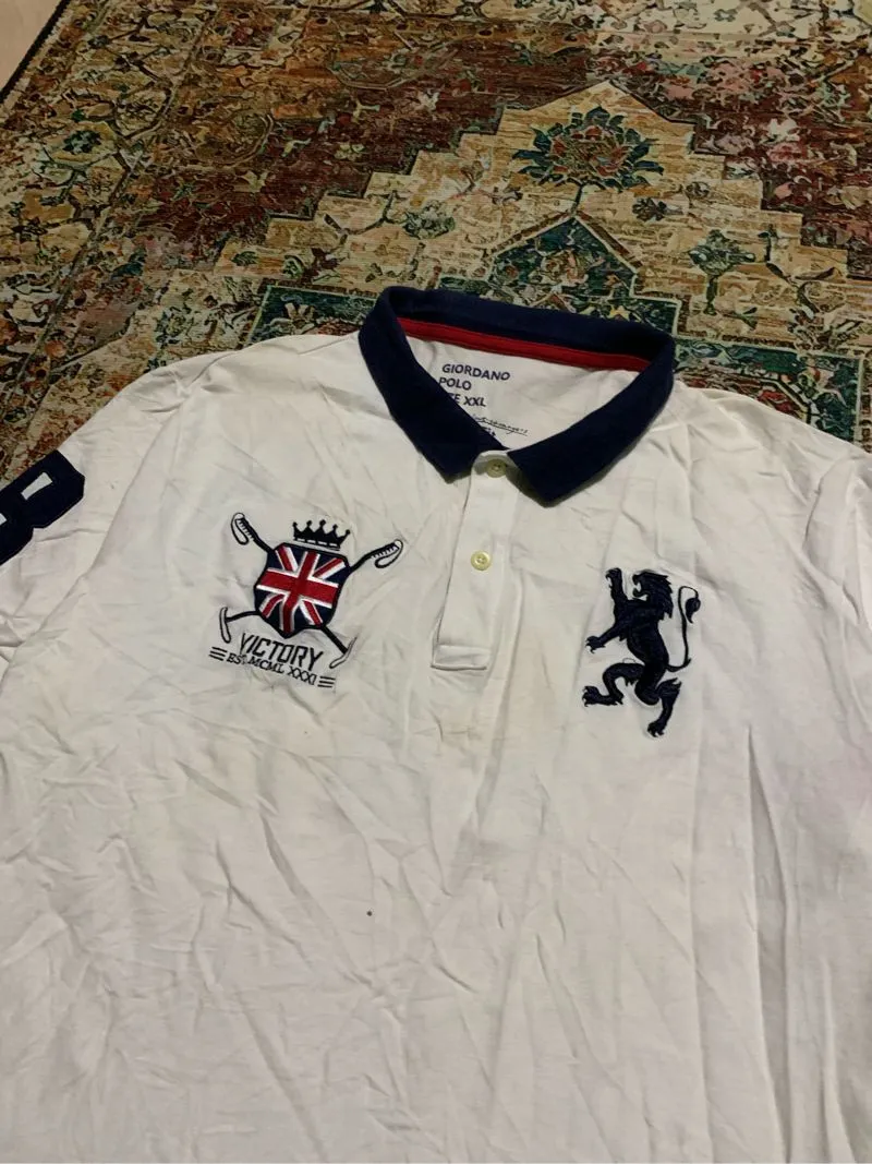 Polo Shirt Lion Giordano White Original photo 1
