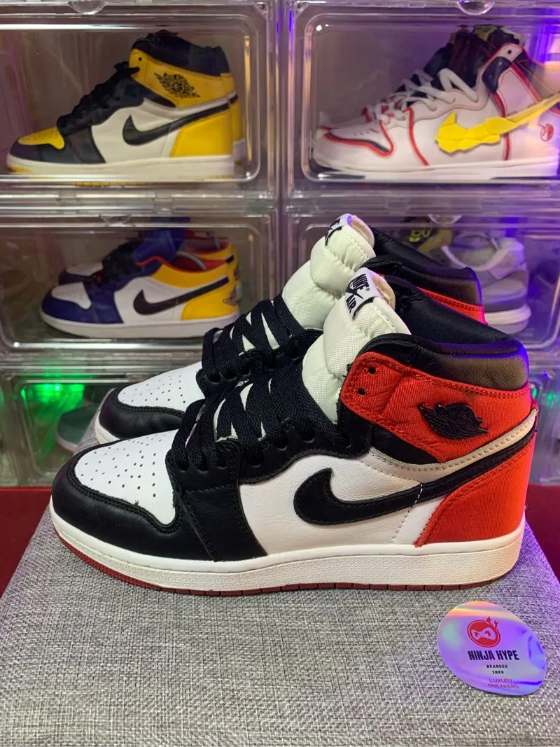AIR JORDAN 1 HIGH SATIN BLACK TOE AIR JORDAN 1 HIGH SATIN BL photo 1