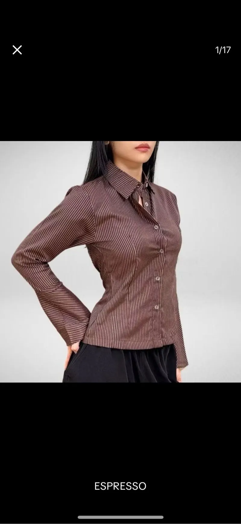 Kemeja Slim Fit Tops Wanita photo 1