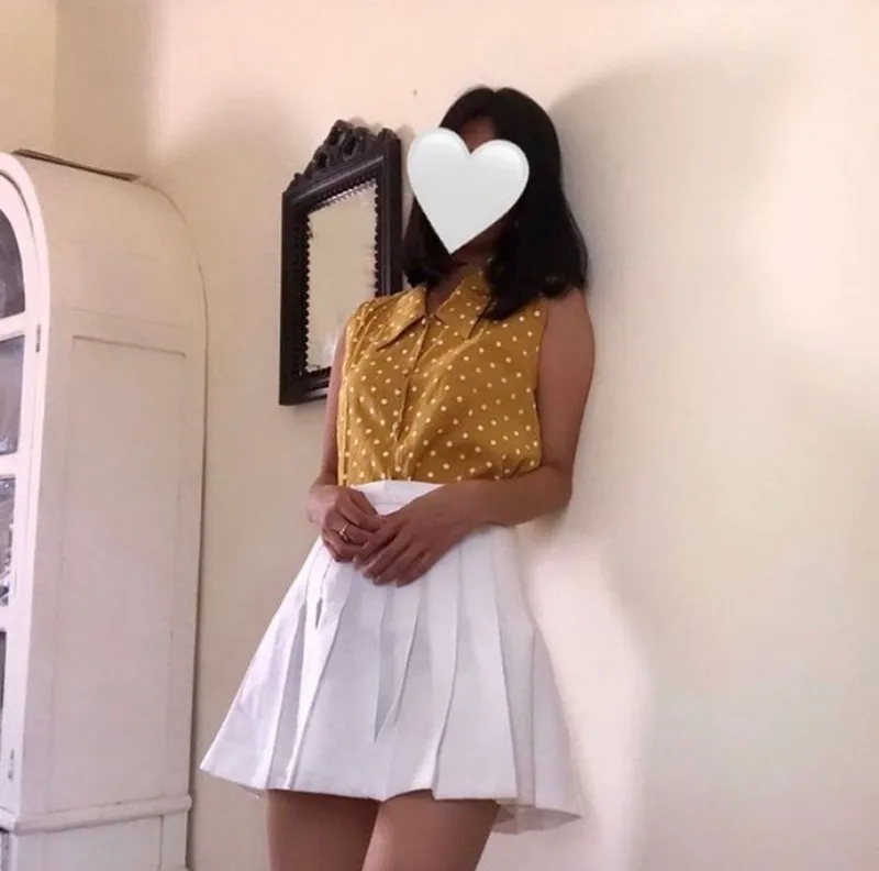 Vintage Coquette Blouse Wanita yellow photo 1