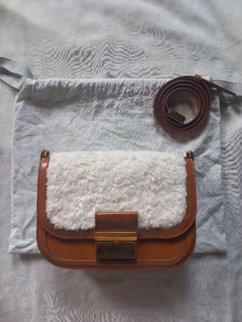Charles And Keith Charlot furry (Multi) - Preloved photo 1