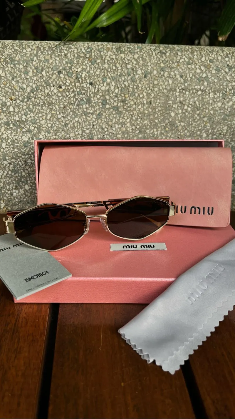 Miu Miu Luxury Glass Wanita brown photo 1