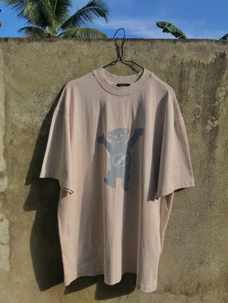 We11Done Streetwear Luxury T-shirt Pria tan photo 1