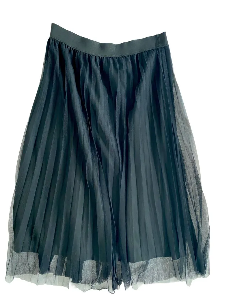 Rok Pull & Bear Hitam pleated photo 1