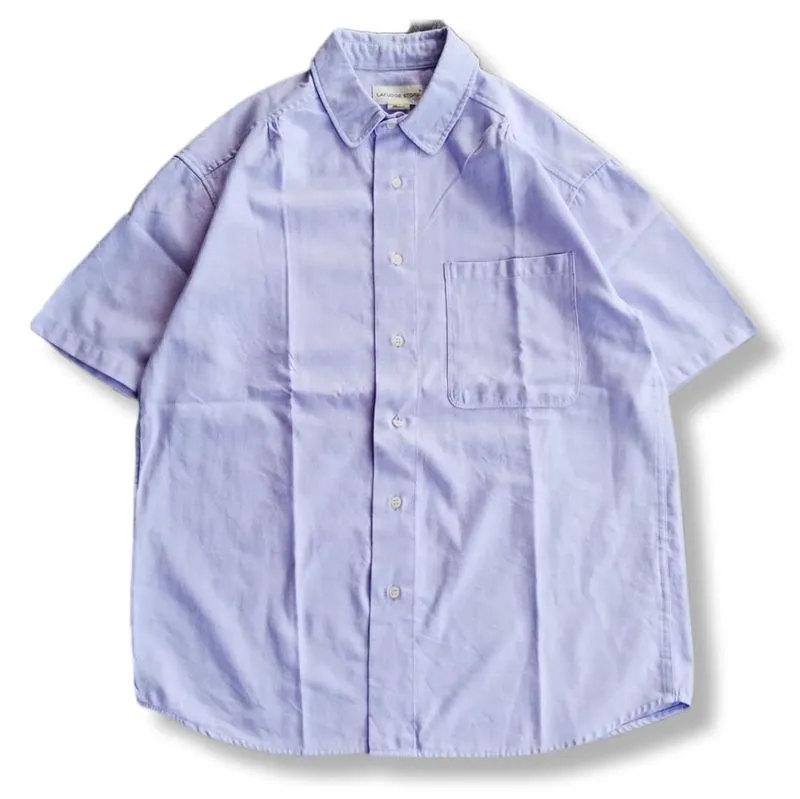Lafudge Minimalist Casual Casual shirt Pria white blue photo 1