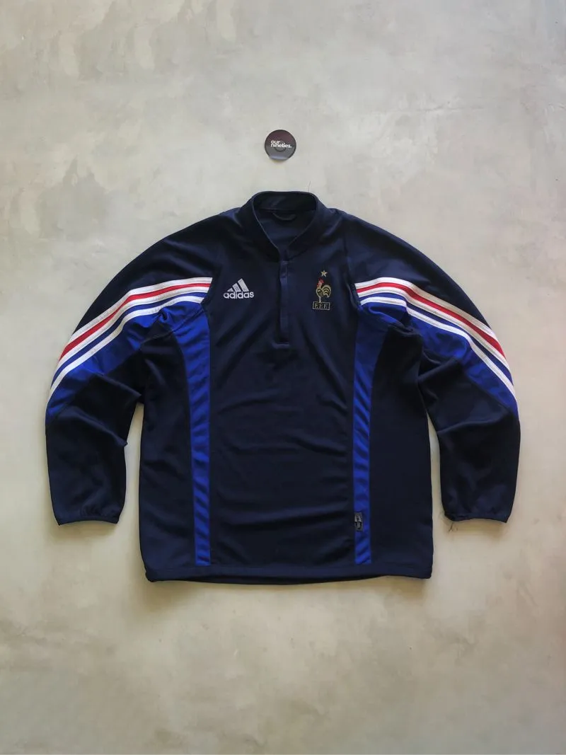00's - Vintage Adidas France 1/4 Zip Training Jacket photo 1