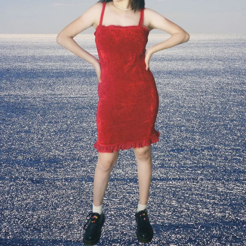 🍒Red Suede Minidress🍒 So sexy💗 LD photo 1