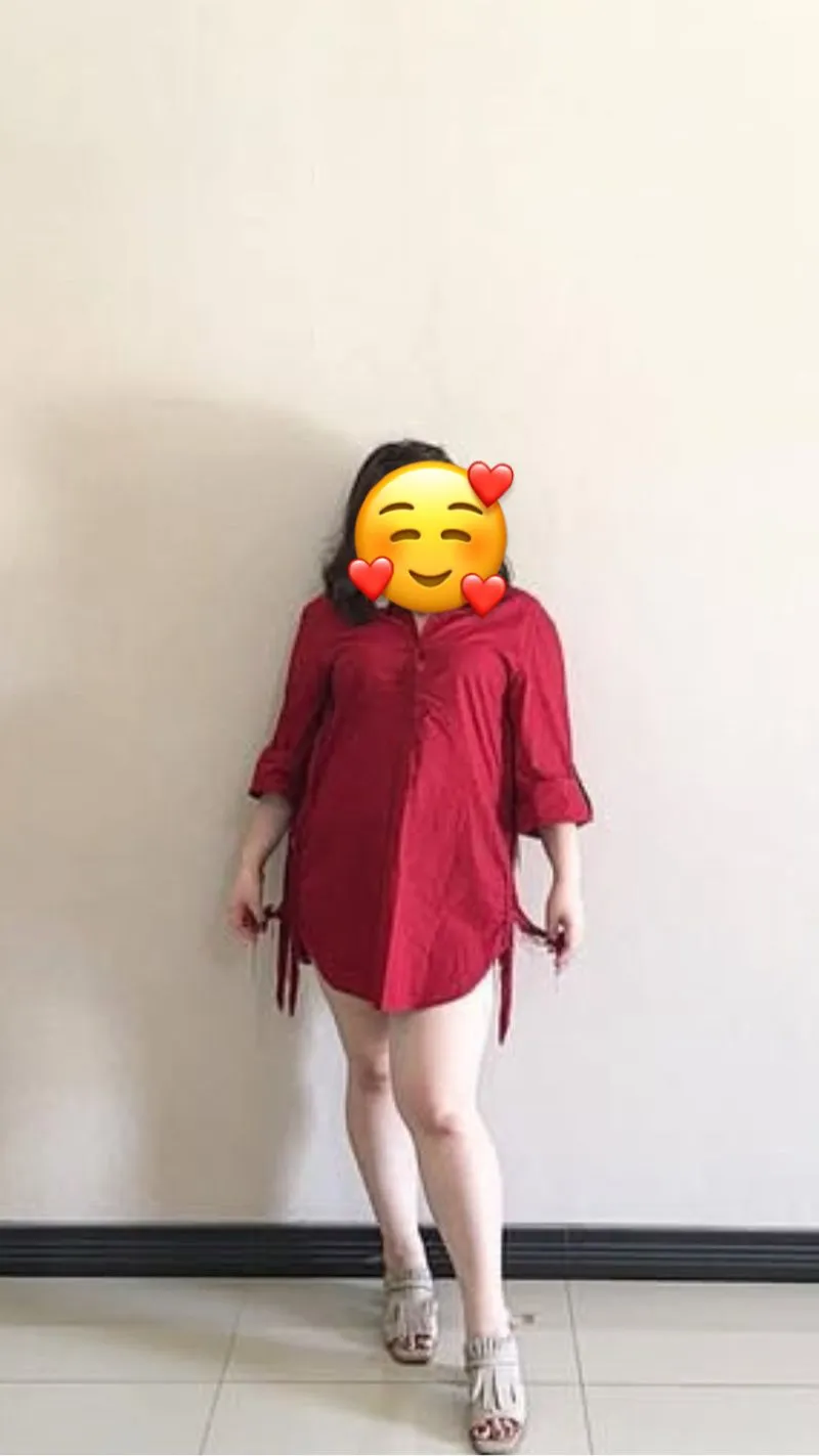 ZARA RED MAROON LONG SLEEVE TOP BIG SIZE photo 1
