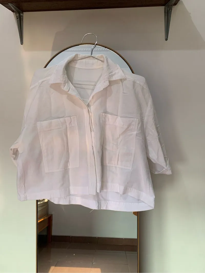 WHITE TOP OUTER BIG SIZE FREE SIZE photo 1