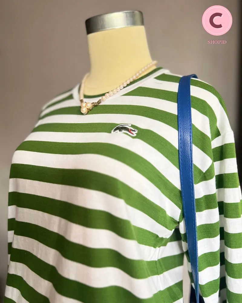 Atasan Casual Stripe Hijau Putih photo 1