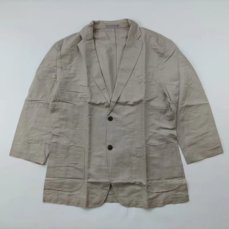 Uniqlo Casual Blazer Pria tan photo 1