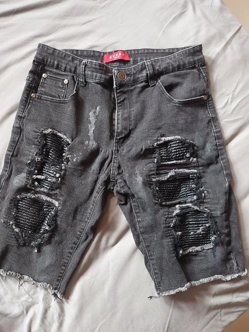 [RUCAS SEASON 8]CAVIAR LEATHER BIKER SHORT size 36 photo 1