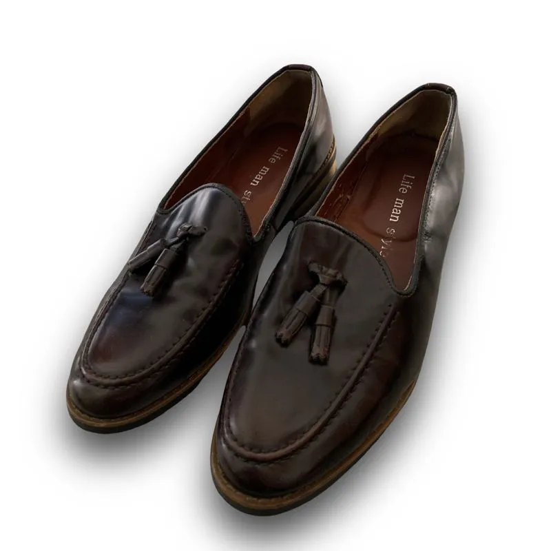 Luxury Batik Loafer Pria burgundy photo 1