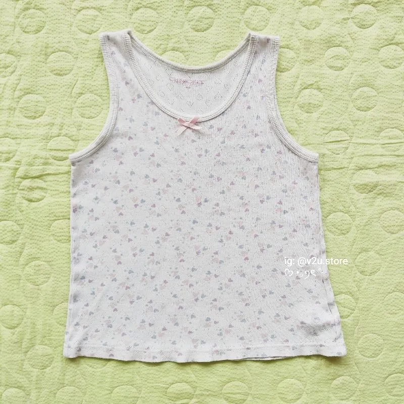 Lolita Fairy Cami top Wanita white pink photo 1