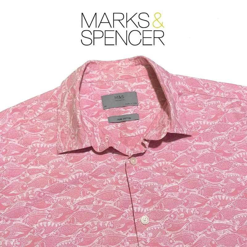 Marks & Spencer Vintage Casual Casual shirt Pria pink photo 1
