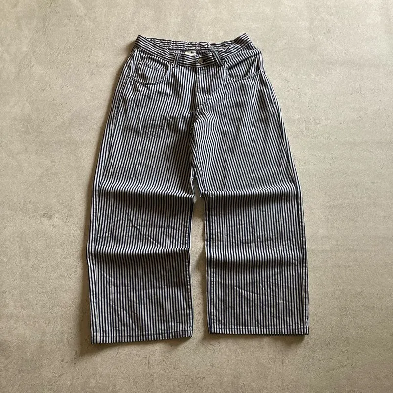 2000s baggy black stripe pants photo 1