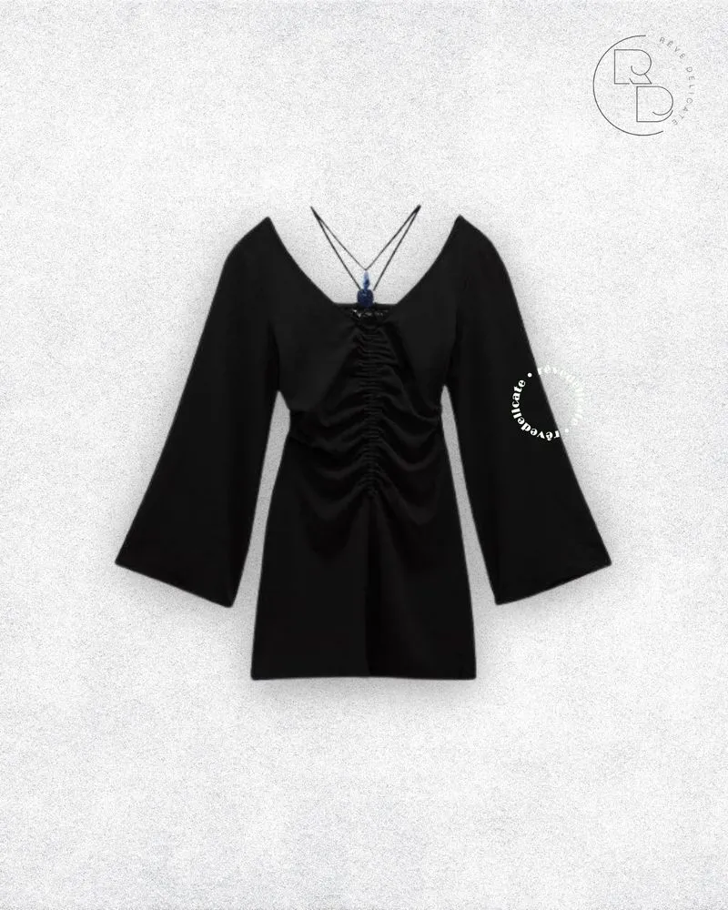 Zara Luxury Minimalist Bodycon dress Wanita black photo 1