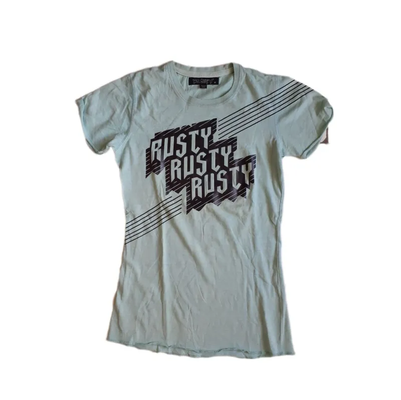Y2K Casual T-shirt Wanita blue photo 1