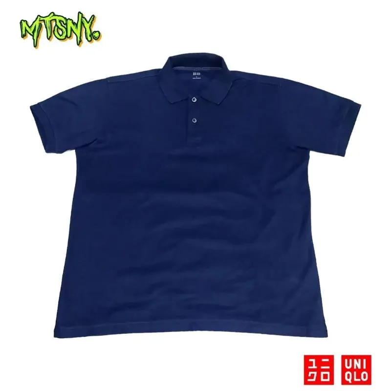 Kaos Kemeja Polo Shirt Uniqlo Polos Basic Biru photo 1