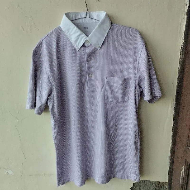 Kemeja Uniqlo Salur Original photo 1