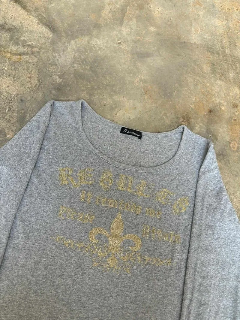Longsleeve y2k chrome hea*trs gothic Prelove  photo 1