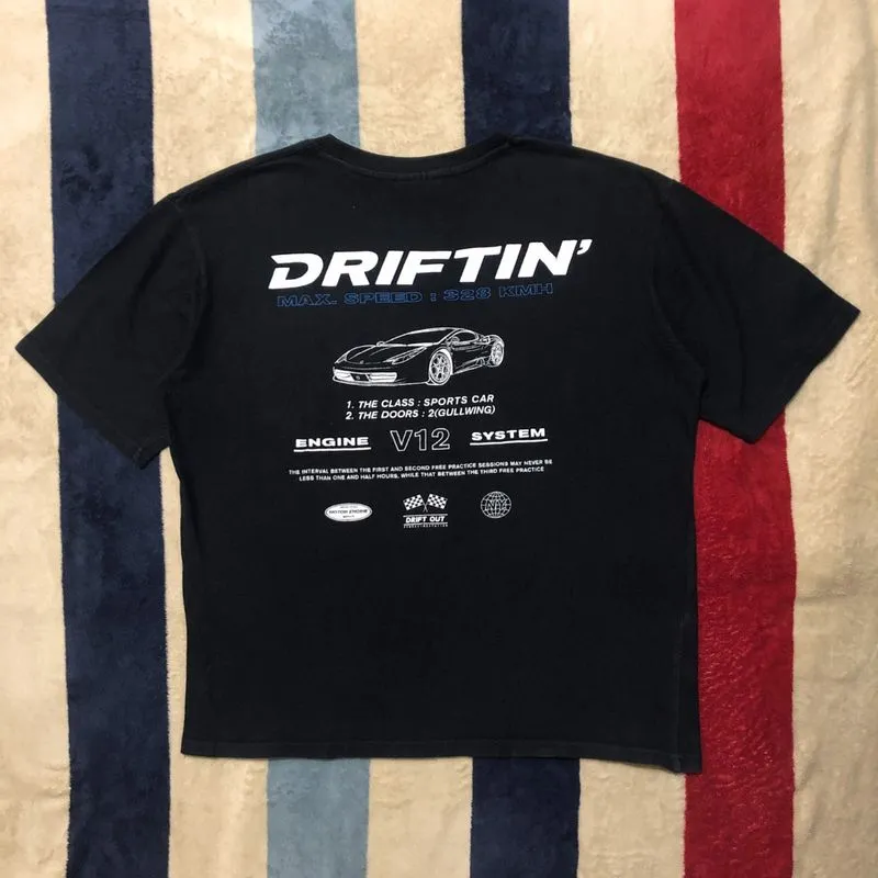 Spao Streetwear Vintage T-shirt Pria black photo 1