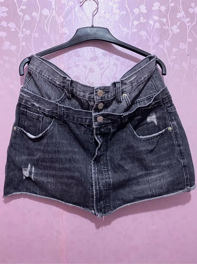 denim mini skirt keren photo 1