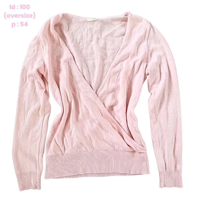 baby pink ballerina wrap long sleeved top photo 1