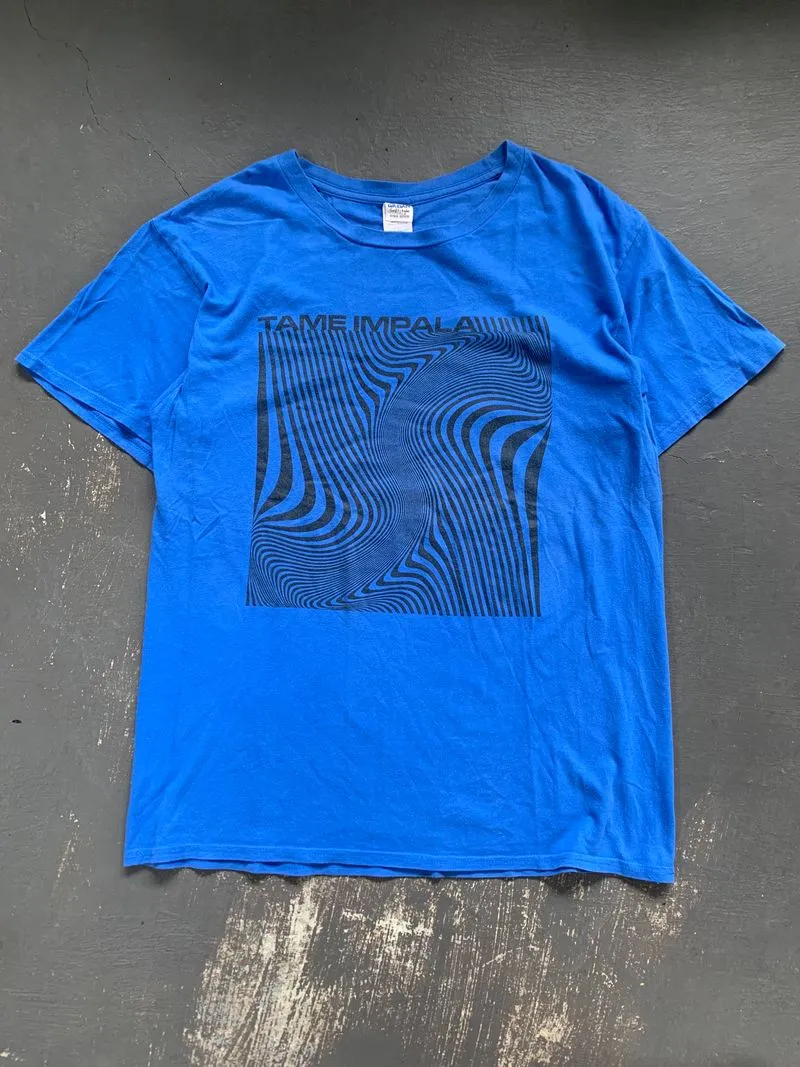 Gildan Vintage Y2K T-shirt Pria blue photo 1