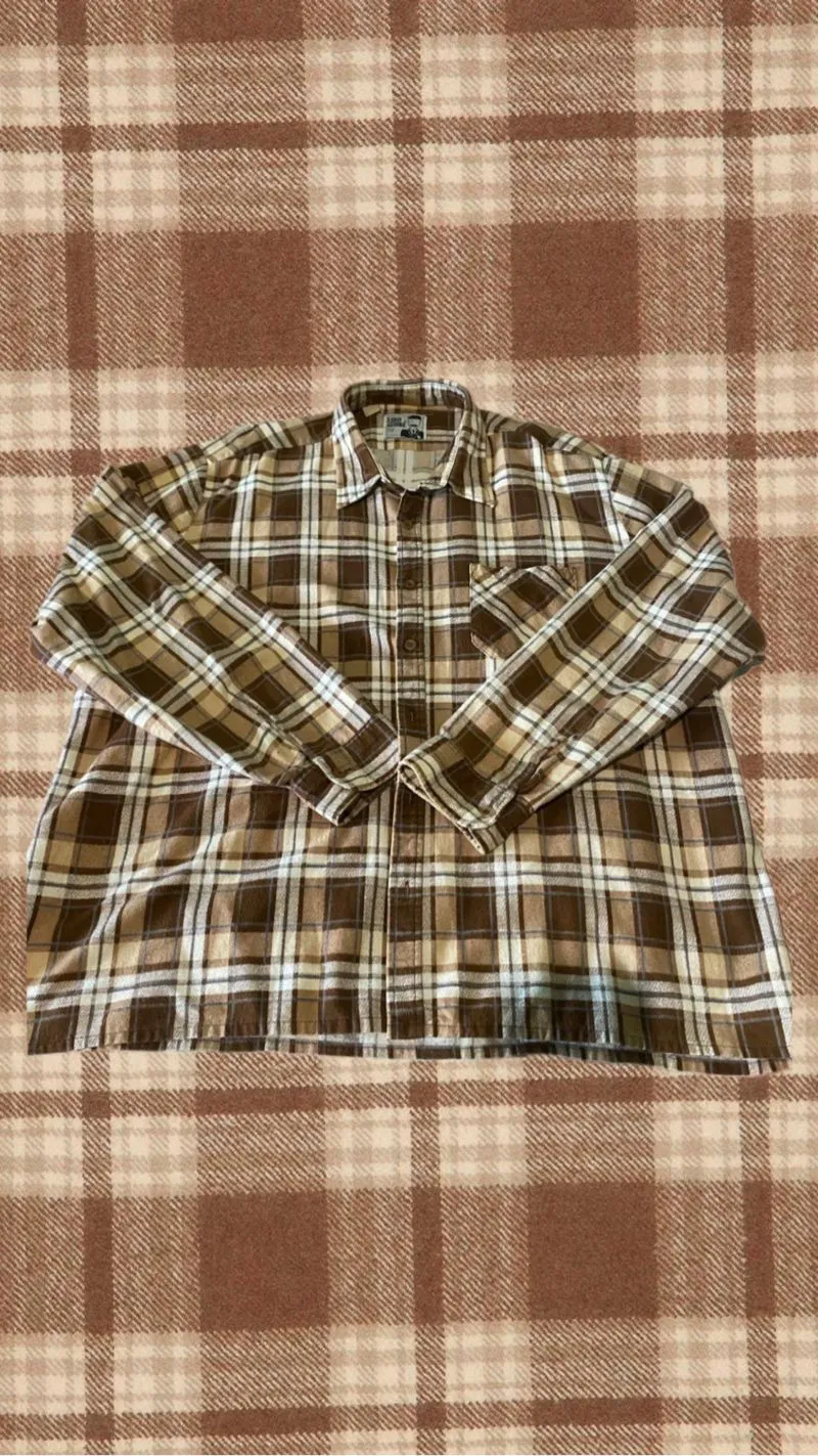 vintage flannel brown photo 1
